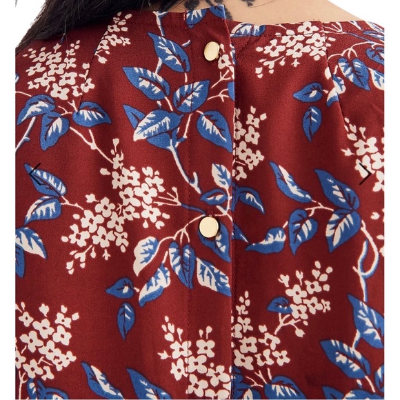 Madewell Button-Back Dress in Antique Flora Large NWT - Picture 8 of 11